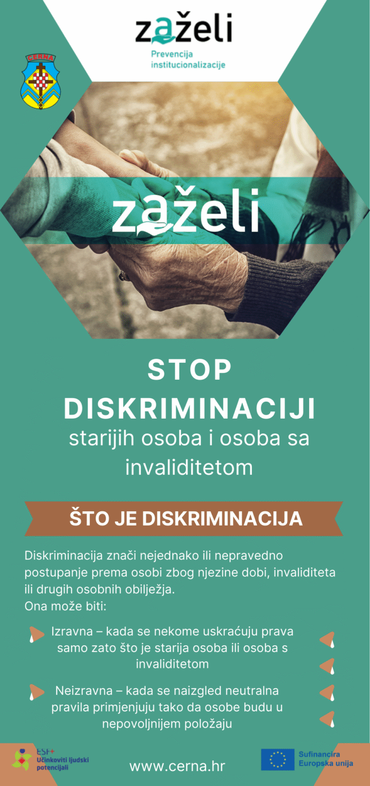 Plakat protiv diskriminacije starijih i invalida